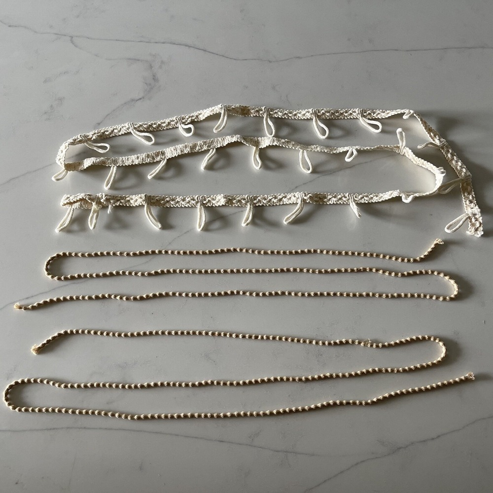 Cotton Piping Cord And Sewing Trim Off White Vintage
